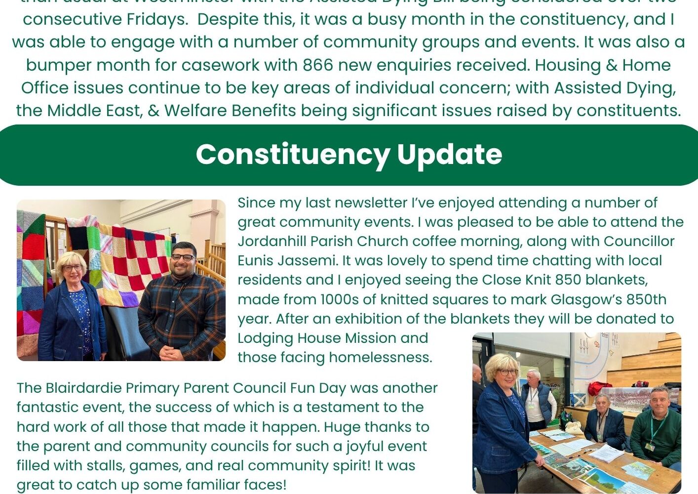 News from Patricia Ferguson MP - June 2025 Page 1